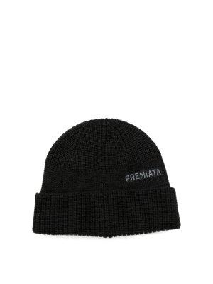 PREMIATA: beanies - Dark Grey Wool Beanie