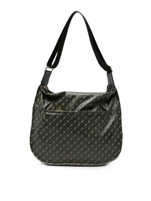 GHERARDINI: shoulder bags - Forest Green Shoulder Bag With All-Over Logo