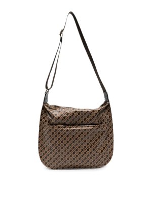GHERARDINI: shoulder bags - Toffee Beige Shoulder Bag With All-Over Logo