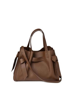 VISONA: shopper - Borsa Queen Noce in pelle marrone