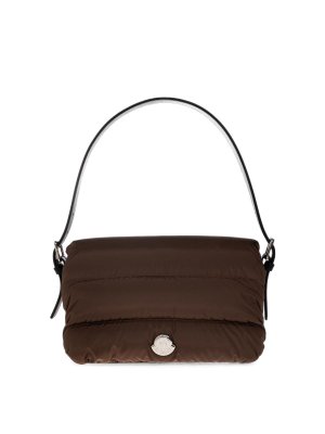 MONCLER: borse a spalla - Borsa a tracolla trapuntata marrone