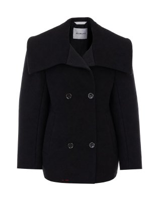 BALENCIAGA: ショートコート - ショートコート - 黒