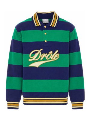 DRÔLE DE MONSIEUR: polo shirts - Drole Logo Long Sleeves Polo