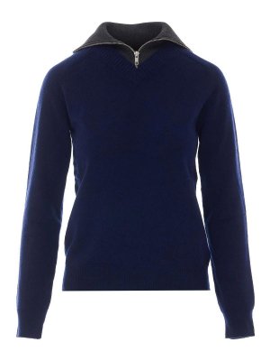 MM6 MAISON MARGIELA: crew necks - Dark Blue Sweater