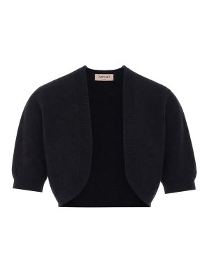 TWINSET: vests - Twisnet Black Cropped Vest