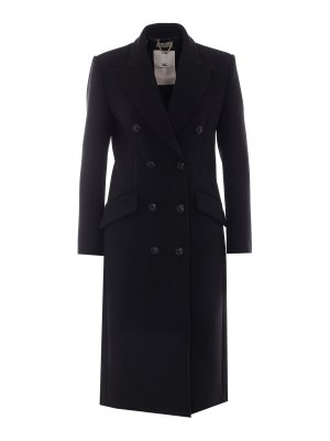 ELISABETTA FRANCHI: Knielange Mäntel - Knielanger Mantel - Schwarz