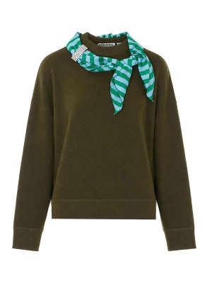 ESSENTIEL ANTWERP: Strickpullover mit Rundhalsausschnitt - Rundhalspullover - Grün