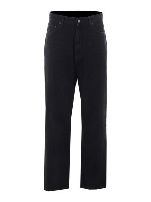 MM6 MAISON MARGIELA: straight leg jeans - Black Jeans