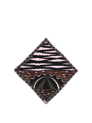 EMILIO PUCCI: scarves - Mixed Print Silk Scarf
