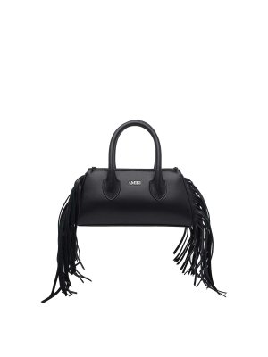 AMIRI: shopper - Borsa con frange color miele
