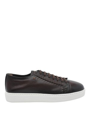 SANTONI: Chaussures de sport - Baskets - Marron