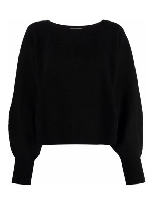 ALBERTA FERRETTI: Strickpullover mit V-Ausschnitt - V-Pullover - Schwarz