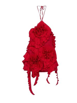 BLUMARINE: ニーレングスドレス - 膝丈ドレス - 赤