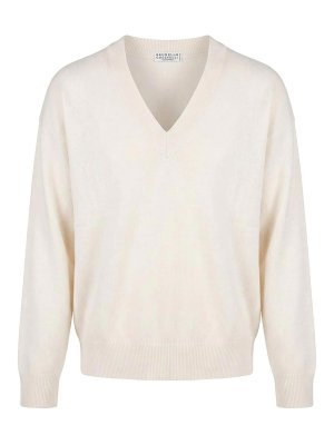 BRUNELLO CUCINELLI: v necks - V-Neck Cashmere Sweater
