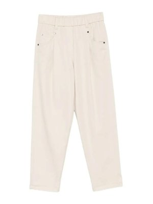 BRUNELLO CUCINELLI: カジュアルトラウザー - カジュアルパンツ - 白