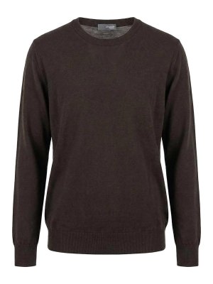 DRUMOHR: Suéteres con cuello pico - Suéter Cuello Redondo - Negro