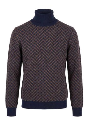 DRUMOHR: Rollkragenpullover  und Polo-Ausschnitt - Rollkragenpullover - Blau