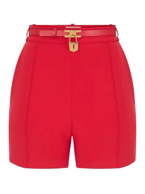 ELISABETTA FRANCHI: Shorts - Shorts - Rojo