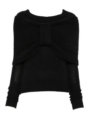 ERMANNO SCERVINO: Strickpullover mit Rundhalsausschnitt - Rundhalspullover - Schwarz