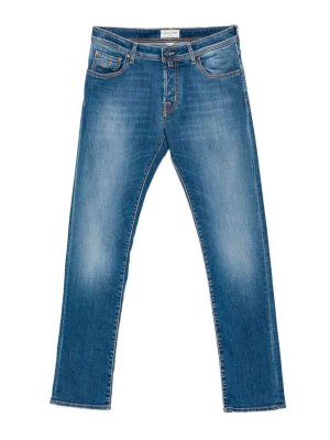 JACOB COHEN: Lederjacken - Lederjacke - Hellblau