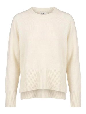 NOTSHY: Strickpullover mit Rundhalsausschnitt - Rundhalspullover - Hellbeige