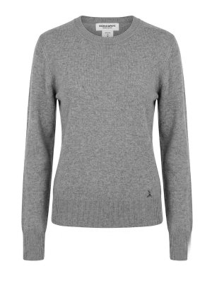 PATRIZIA PEPE: Strickpullover mit Rundhalsausschnitt - Rundhalspullover - Grau
