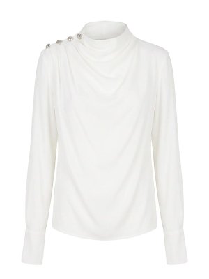 PATRIZIA PEPE: Tops & Tank tops - Draped Viscose Top