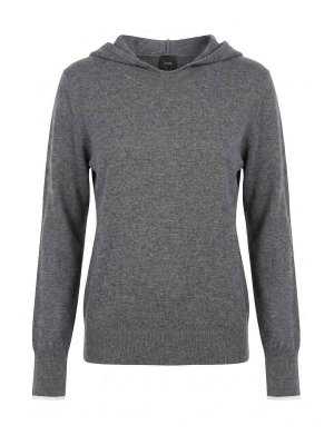Pinko: Suéteres con cuello pico - Suéter Cuello Redondo - Gris