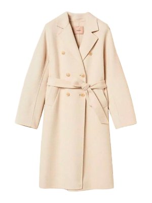 TWINSET: Manteaux au genou - Manteau Au Genou - Blanc