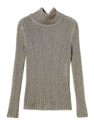 TWINSET: crew necks - Printed Turtleneck Sweater