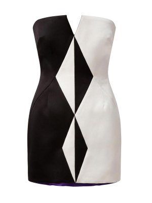 VERSACE: short dresses - Silk Duchesse Mini Dress