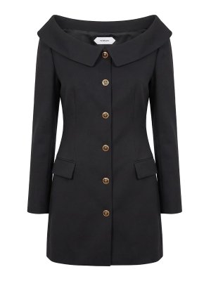 VERSACE: short dresses - Grain De Poudre Wool Mini Dress