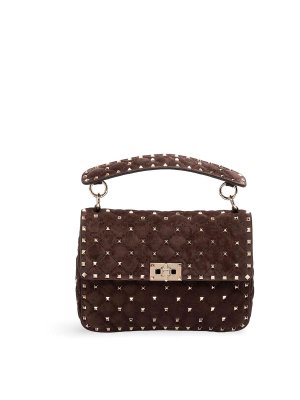 VALENTINO GARAVANI: borse a tracolla - Borsa media in pelle Rockstud Spike
