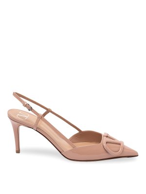 VALENTINO GARAVANI: scarpe décolleté - Décolleté slingback in pelle verniciata