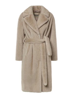 HERNO: Fourrure - Manteau En Fourrure - Jaune