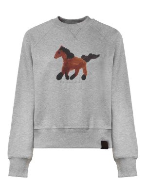 STELLA McCARTNEY: Felpe e maglie - Felpa in cotone stampata