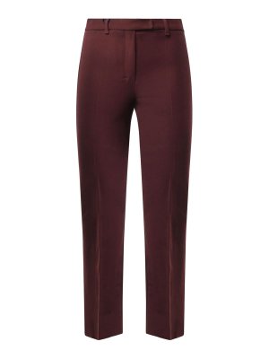 S MAX MARA: カジュアルトラウザー - カジュアルパンツ - ボルドー