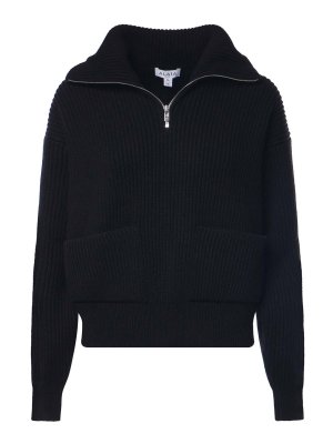 Alaïa: Strickpullover mit Rundhalsausschnitt - Rundhalspullover - Schwarz