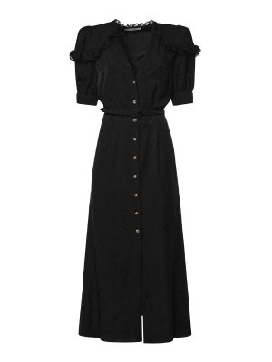 ALESSANDRA RICH: abiti al ginocchio - Abito midi in jacquard di seta moiré