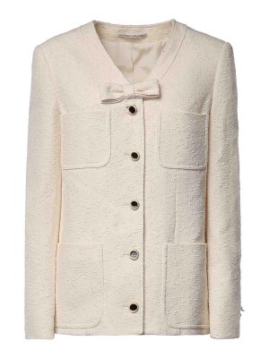 ALESSANDRA RICH: Blazer - Blazer - Blanco