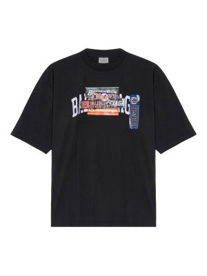 BALENCIAGA: t-shirts - Bumper Stickers Jersey T-Shirt