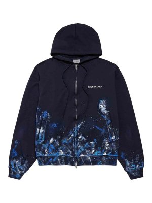 BALENCIAGA: スウェット＆セーター - スウェットシャツ/セーター - ダークブルー