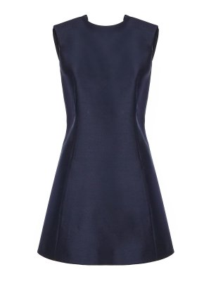 BALENCIAGA: short dresses - Short Wool And Silk Dress