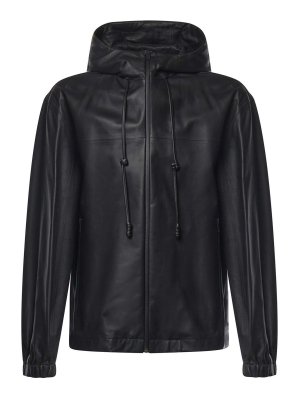 BOTTEGA VENETA: レザージャケット - レザージャケット - 黒
