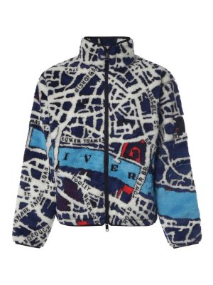 BURBERRY: casual jackets - Fleece Jacket With London Map