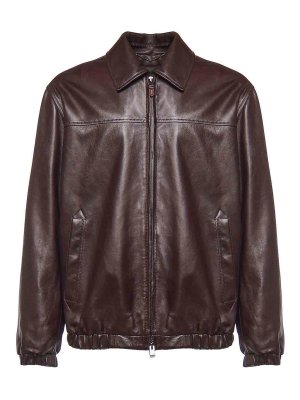 CANALI: Ledermäntel - Ledermantel - Bordeaux