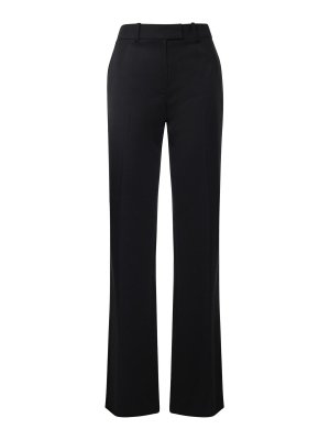 Courreges: casual trousers - Flared Wool Trousers