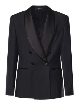 DOLCE & GABBANA: blazers - Technical Gabardine Tuxedo Jacket