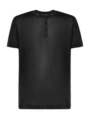 DOLCE & GABBANA: t-shirts - Serafino Silk T-Shirt
