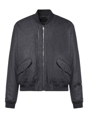 DOLCE & GABBANA: bombers - Wool Flannel Bomber Jacket